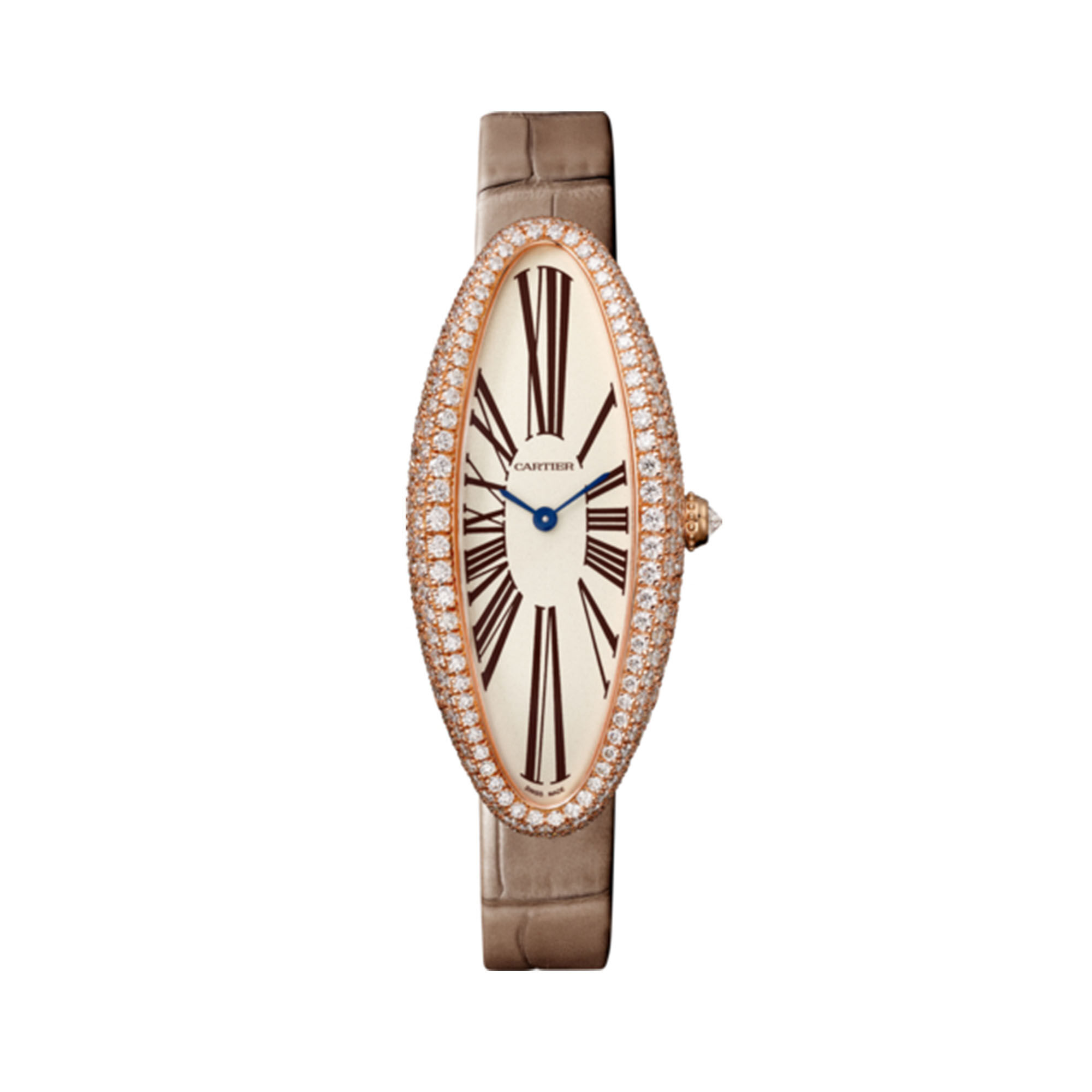 Cartier Baignoire Allongée Manual 47 x 21 mm Rose Gold and Diamond